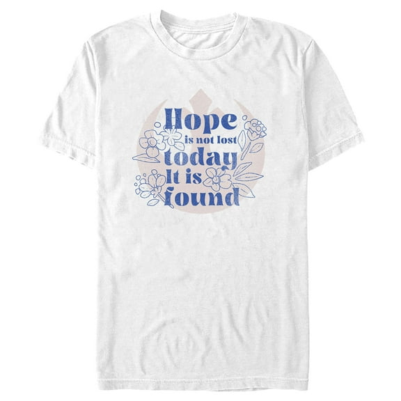 Men's Star Wars Hope Is Not Lost Today It Is Found, Princess Leia Graphic Tee White Large