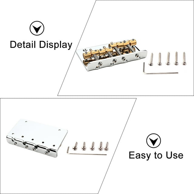 YSNOOWE 1Jgo De Para Bajo Eléctrico En Metal Duradero Color Plata Ajustable