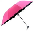 thumbnail image 2 of Home Essentials 6 Color Fun Creative Water Umbrella Women's Fashion Folding Flouncing Umbrella Double Layer Windproof Uv Umbrella Hot Pink, 2 of 5