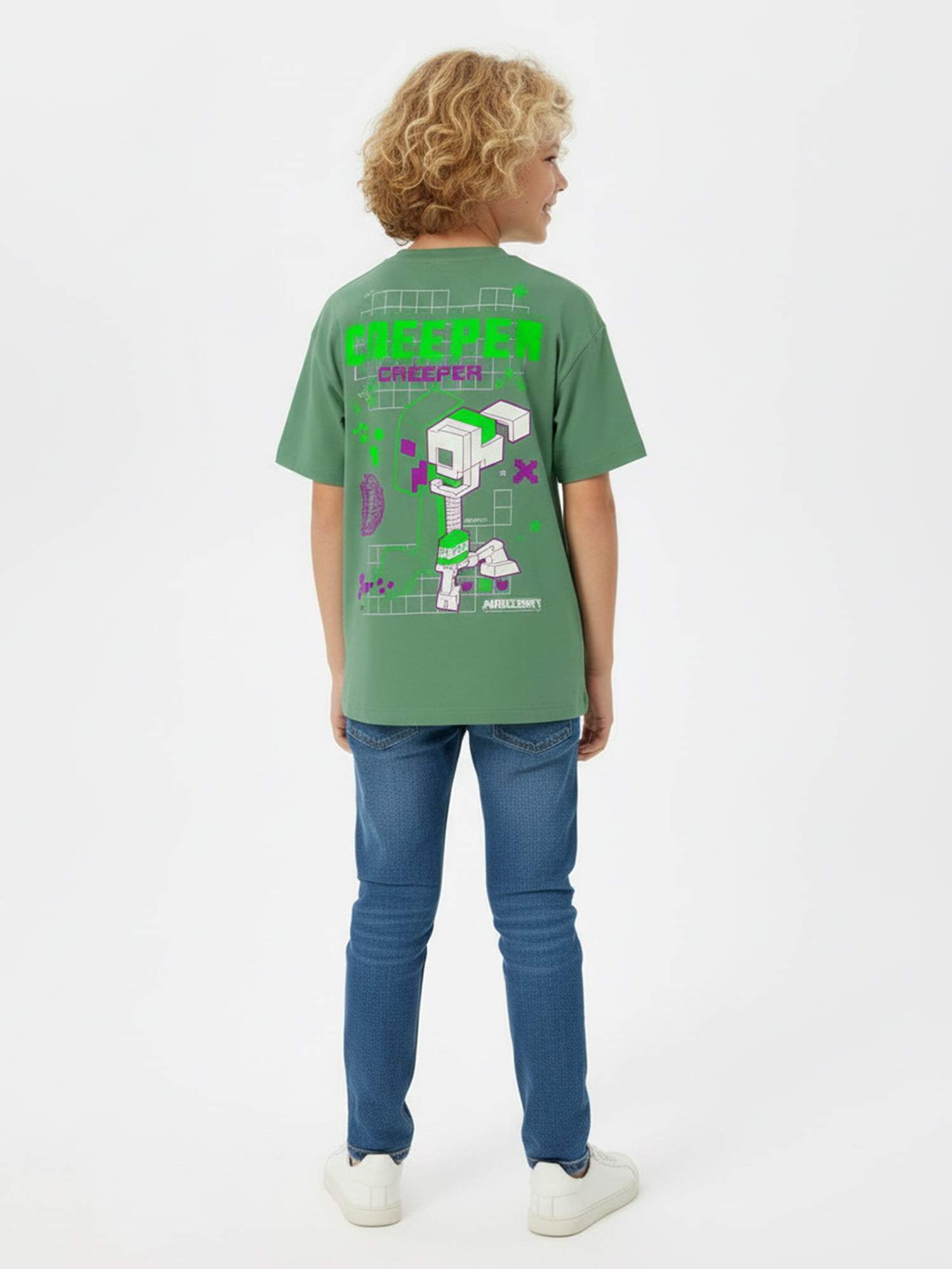 Minecraft Boys' Embroidered Tee with Short Sleeves, Sizes 4-18