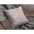 thumbnail image 4 of Sleepy Tropics Suede Blown and Closed Pillow Orange, 4 of 4