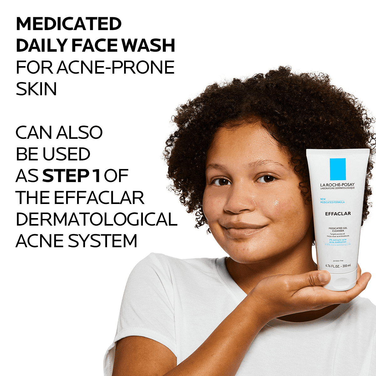 La Roche-Posay Effaclar Medicated Salicylic Acid Acne Face Wash for Oily Skin, 6.76 fl oz