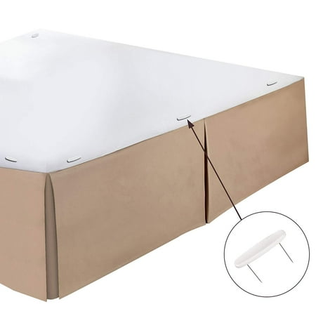 Clara Clark Pleated Bed Skirt - 14 inch Tailored Drop ...