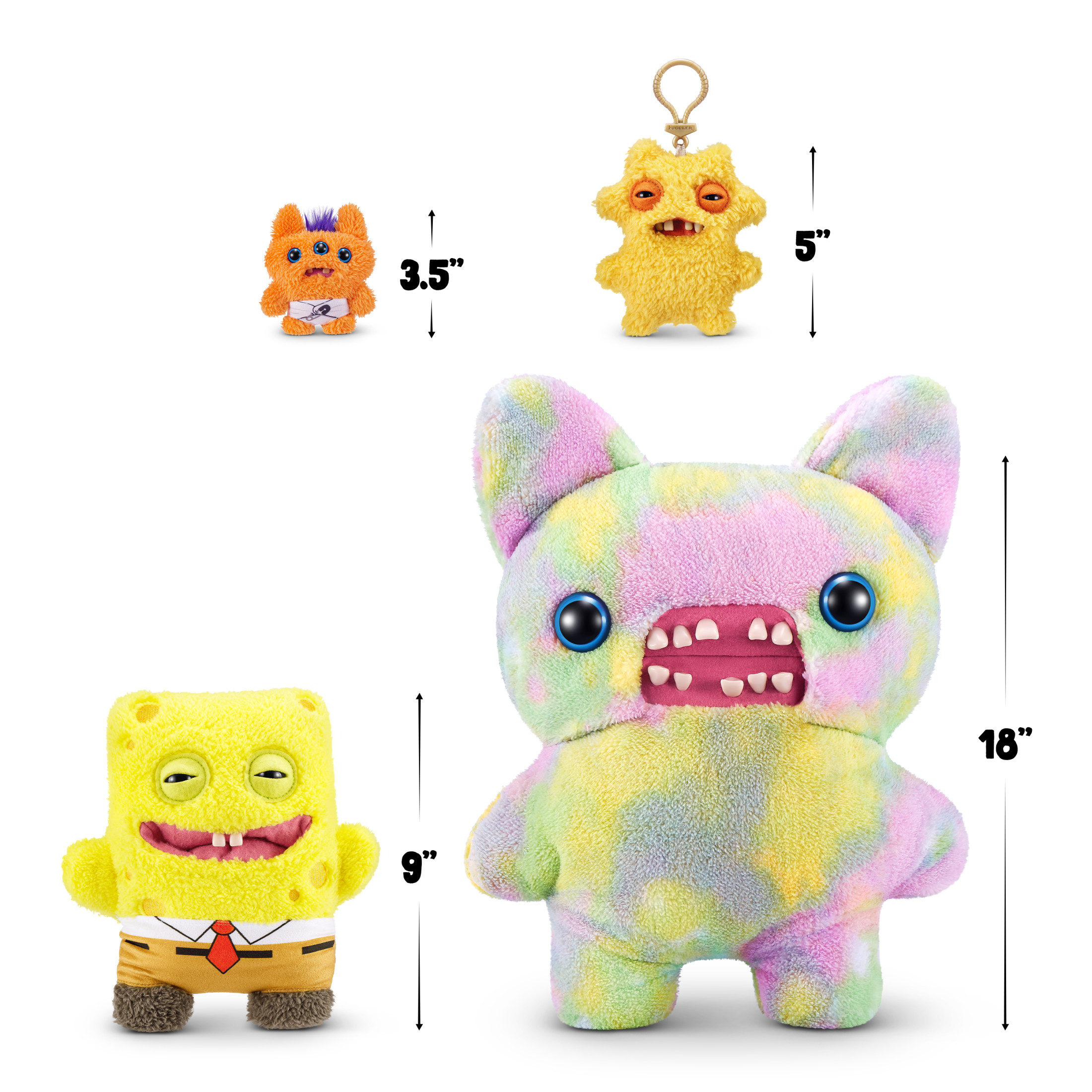 SpongeBob SquarePants Plush Danglers – FUN Series Clip-Ons – You Choose Character