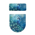 thumbnail image 2 of HELLHERO 2 Piece Elastic Bottom Toilet Cover with Stretch for Universal Peacock, 2 of 8