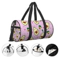 thumbnail image 5 of Gaeub Different Avocados Lightweight Travel Cylinder Bag Gym Tote Bag Sports Training Duffle Bag with Pockets and Straps, 5 of 8