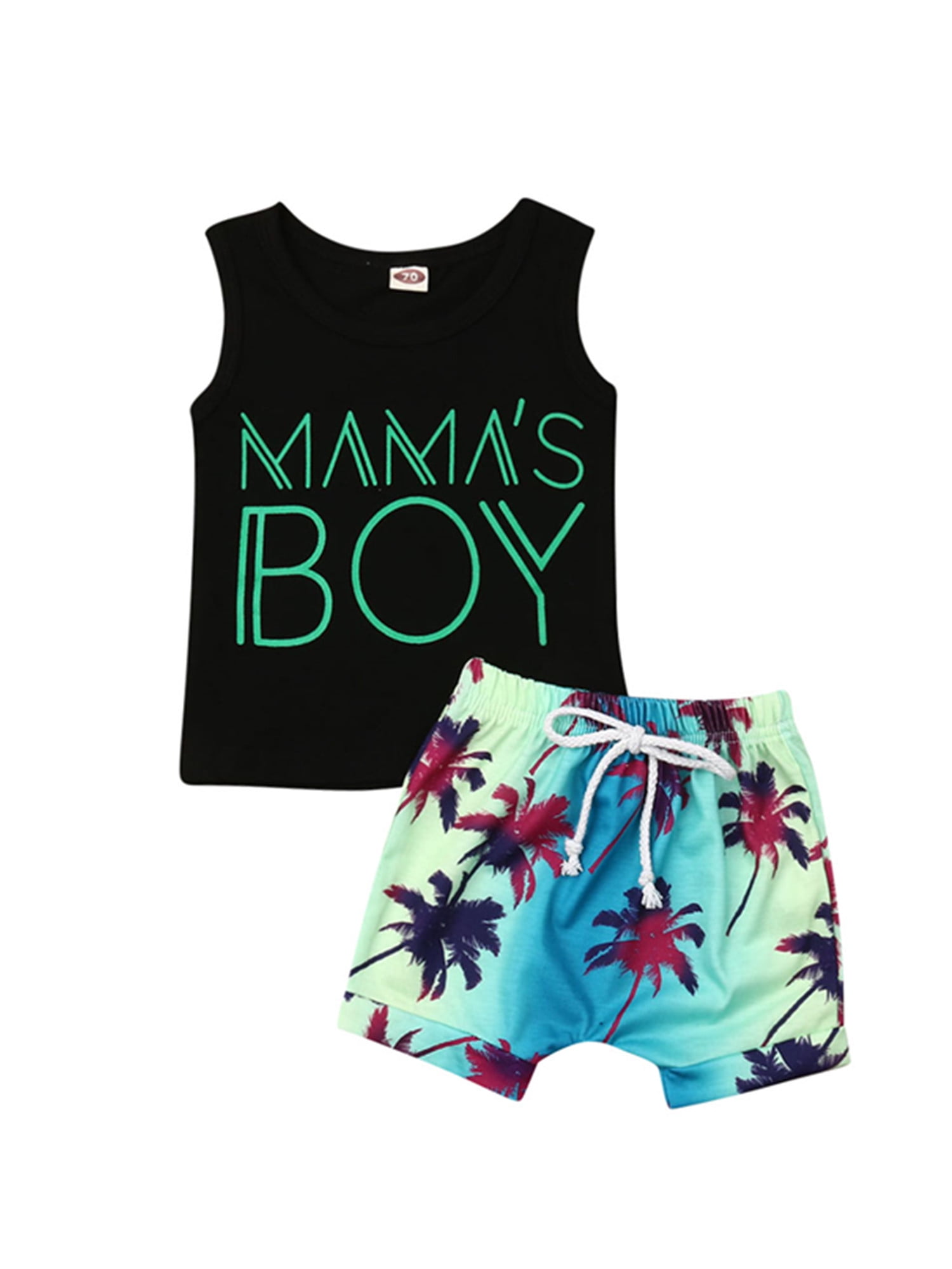 Newborn Baby Boys Summer Shark Tops T-shirt Shorts 2Pcs Outfits Set Clothes 