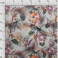 thumbnail image 3 of oneOone Viscose Jersey Light Gray Fabric Florals Craft Projects Decor Fabric Printed By The Yard 60 Inch Wide, 3 of 4