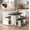 Black-White, variant on Koby Home Grey 3-Piece Casual Dining Set, Solid Pine Wood 2-Tone Kitchen Table and 2 Benches