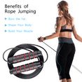 thumbnail image 4 of Weighted Jump Rope - For fitness , cardio, boxing , endurance training, Jumping Exercise. - red black, 4 of 5