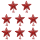 thumbnail image 1 of Adorno para Navidad Con Purpurina 20 Cm Navideña Cinco Puntas () Rojo, 1 of 8