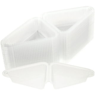 Thermo Tek 10 oz Triangle Clear Plastic Sandwich Container - with Lid - 6 1/4 inch x 3 1/4 inch x 3 inch - 100 Count Box