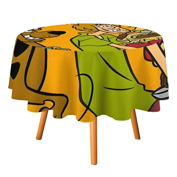 Scooby Doo Adventure-Theme Round tablecloth has an iconic print, fits most tables, and is easy to care for perfect gifts for fans friends and family.diameter60''(152cm)