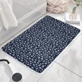 thumbnail image 3 of Dark Blue Christmas Snowflake Pattern Flannel Non Slip Door Rugs,Washable Door Mats Indoor,Decorative Door Mats,Dirt-Resistant and Absorbent Doormat for Entrance,Bedroom,Kitchen,Bathroom,23.5"x16", 3 of 5