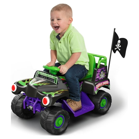 6V Grave Digger Ride on Car Monster Truck Monster Jam Graphics for Boys & Girls 18-36 Months