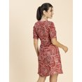 thumbnail image 3 of Moomaya Womens Short Sleeves Mini Dress, Sweetheart Neck, A-Line Dress, 3 of 7