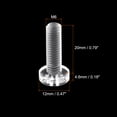 thumbnail image 2 of Unique Bargains M6x20mm Plastic Phillips Bolts PC Pan Head Machine Screws Transparent 20 Pack, 2 of 5