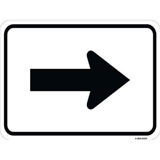 SignMission A-1824-24334 18 x 24 Po Signe en Aluminium - Flèche Symbole Signe