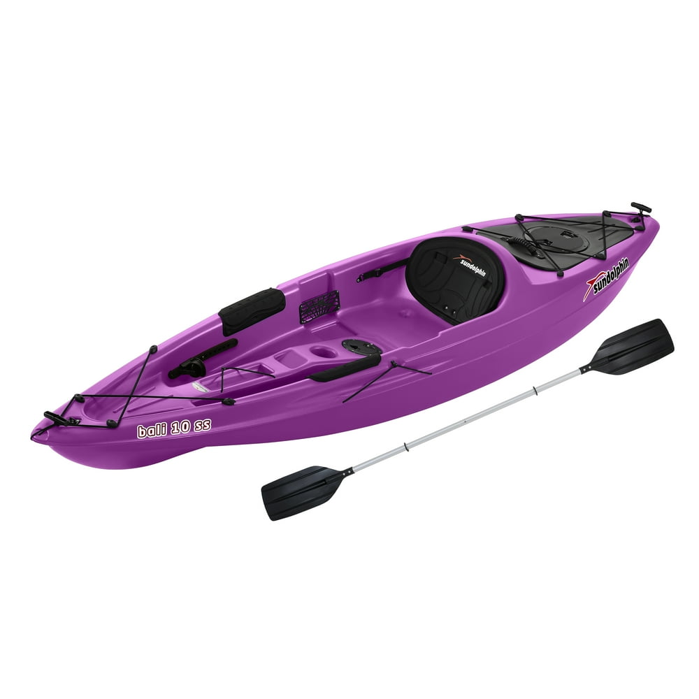 Sun Dolphin Bali 10' SitOn Kayak Purple, Paddle Included