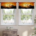 thumbnail image 2 of LALILO Kitchen Curtain Valance Christmas With Santa And Pine Rod Pocket Window Curtain 52"x 18" Set of 2, 2 of 7