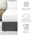 thumbnail image 4 of Pleated Bed Skirt Dust Ruffle Gray So Soft Collection - 14 Inch Drop, 4 of 6