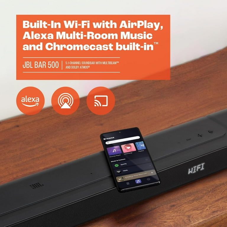 (新品未開封)JBL BAR 500 サウンドバー Bluetooth Amazon.com: JBL BAR-500 5.1ch Soundbar and Subwoofer with