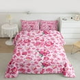 thumbnail image 2 of jejeloiu Cartoon Flower Bedding Comforter Set,Kawaii Floral Twin Comforter Sets,Pink Peach Blossom Bedding Set For Teens,Super Cozy Room Decor Reversible,2 Pieces, 2 of 8