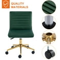 thumbnail image 4 of Falvinoryn Upholstered Swivel Office Chair, Velvet Home Office Desk Task Chairs, Dark Green, 4 of 9