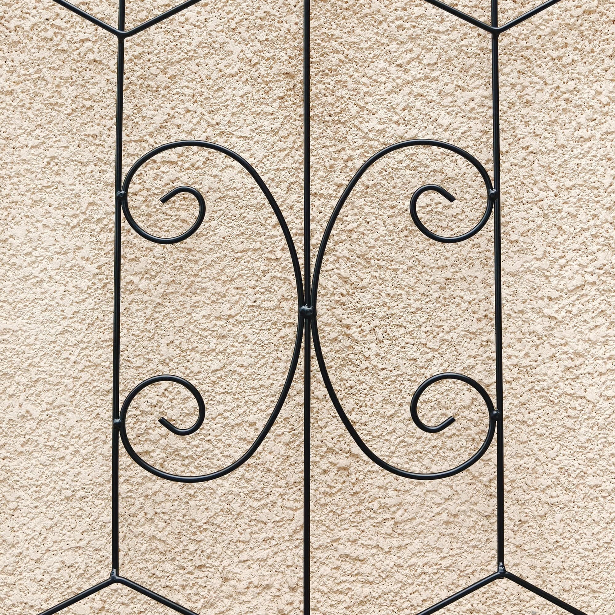 MAYEERTY 4 Pack Metal Garden Trellis 71 x 19.7 Inch Rustproof Climbing Plants Support Black Outdoor Flower