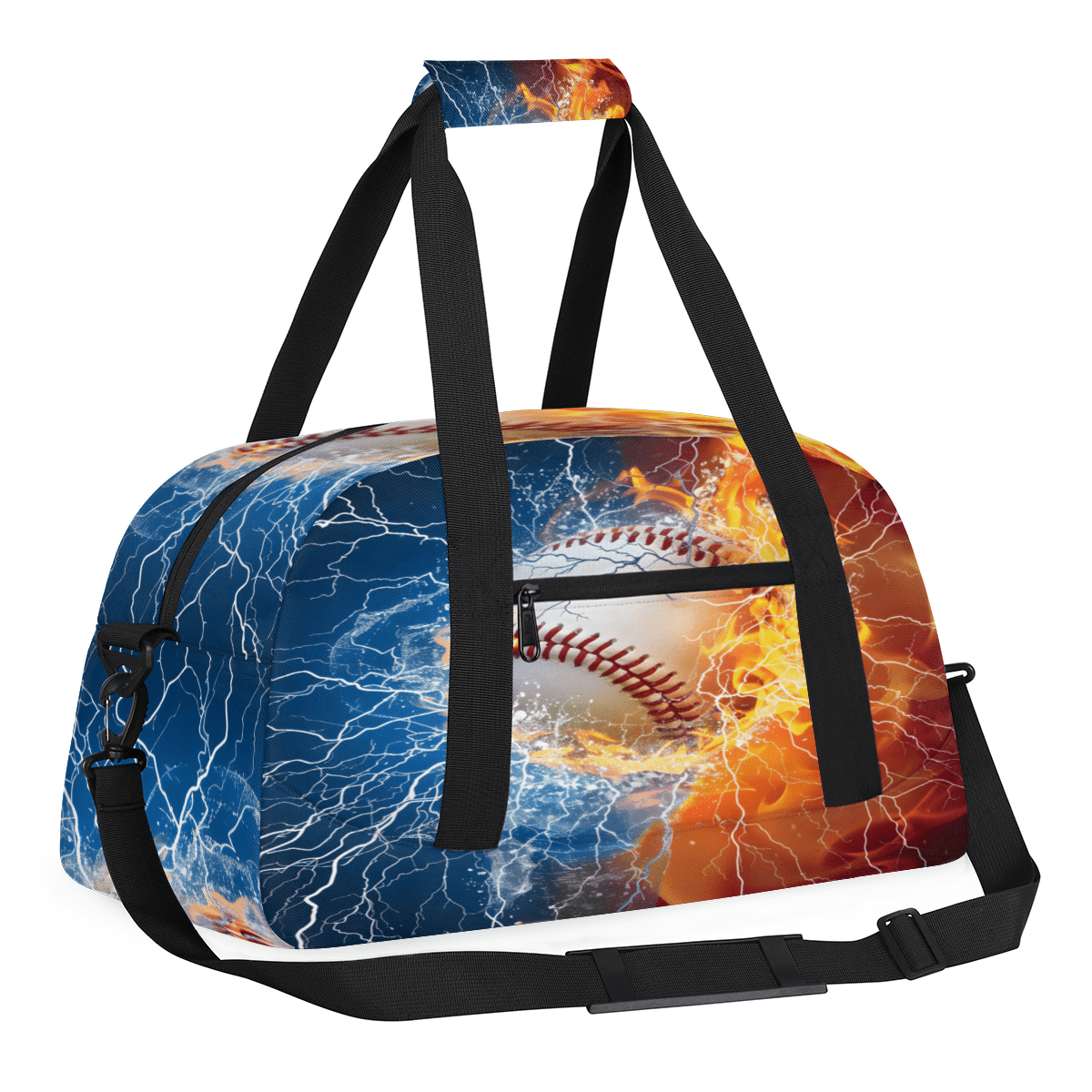 Herdesigns Baseball Sports Theme Sports Duffle Bag for Women & Men, Gym Bag Dance Bag Overnight Bag Carry On Weekender Travel Bag