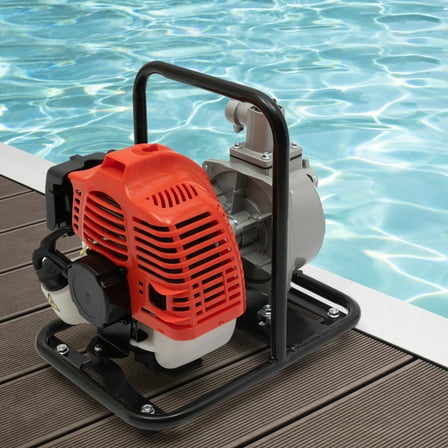 Miumaeov 1" 2-Stroke 1.7HP Gasoline Water Pump Gas-Powered Semi-Trash Water Transfer Pump
