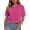 Pink, variant on Sundazz Cropped T shirts for Women Oversized Vintage Cotton Tee Short Sleeve Summer Tops Casual Shirts