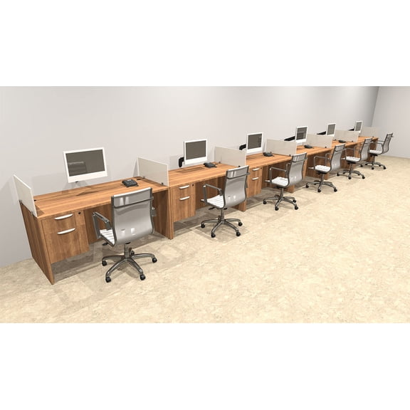 Six Person Divider Modern Office Workstation Desk Set, #OT-SUL-SP37