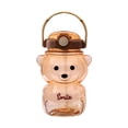 thumbnail image 3 of Vaso portátil reutilizable con forma de oso y pajita de apertura ancha 1000ml cafe, 3 of 9