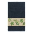 thumbnail image 2 of Authentic Hotel and Spa  Turkish Cotton Palm Fronds Embroidered Midnight Blue 4-piece Towel Set, 2 of 4