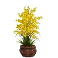 thumbnail image 2 of Nearly Natural 30" Dancing Lady Orchid Artificial Flower Arrangement, Yellow, 2 of 2