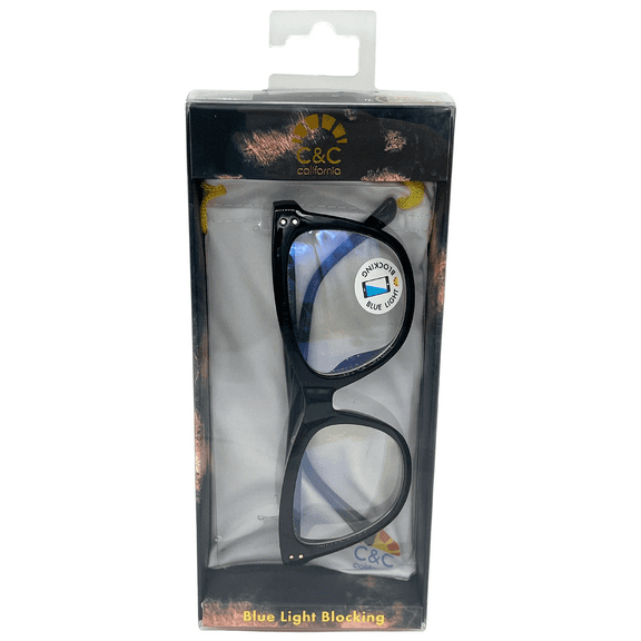 Oversized Cat Eye Blue Light Glasses with Storage Pouch, Chic Tapered Frames for Fashionable Digital Eye Protection, Reducing Eye Strain During Work, Gaming, Extended Screen Use, Black