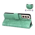 thumbnail image 3 of Galaxy S21 Wallet Case for Samsung Galaxy S21 5G(6.2 inch, 2021 Release), Allytech Embossed Floral PU Leather Shockproof Flip Stand Wristlet Credit Card Slots Holder Cover for Galaxy S21, Green, 3 of 8