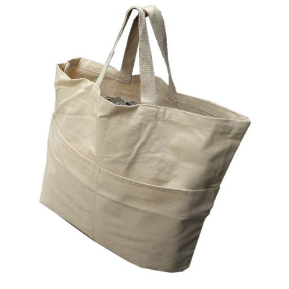 ARTIST'S BEST 18" x 16" (45.7 cm x 40.6 cm) Cotton Canvas Tote Bag | Eco-Friendly & Reusable | 5" (12.7 cm) Gusset for Extra Space | Ideal for Shopping & Groceries | 3-Pocket Design