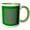 Green/White, variant on 3drose, Celtic Interwoven Rectangular Knot Pattern 3, 15oz Mug