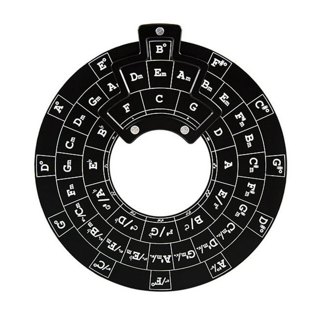 Circle Of Fifths Wheel Metal Melody Tool, 12 Keys Chord Practical Carved Text Circle Of Fifths Wheel Lightweight for Practice