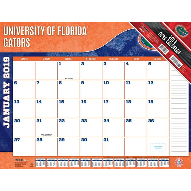 2019 22x17 Desk Calendar Florida Gators Walmart Com Walmart Com