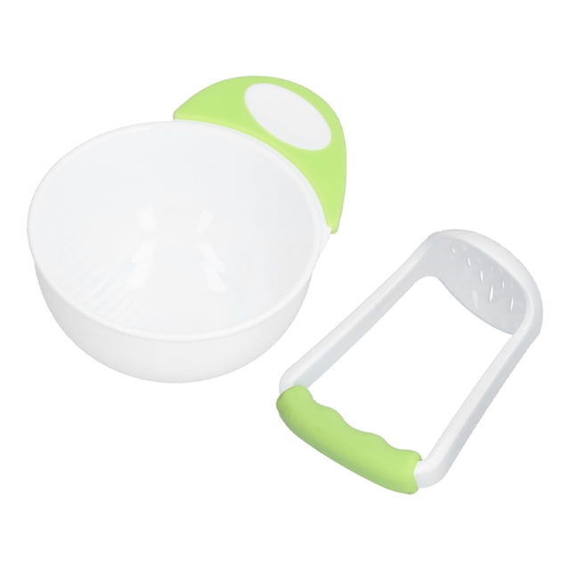 Tazón triturador de alimentos, tazón triturador de alimentos para bebés Tazón triturador manual Tazón para servir puré para bebés Elaborado con cuidado