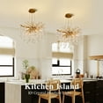 thumbnail image 5 of Modern Tree Branch Crystal Chandelier Luxury Gold Crystal Pendant Lighting 18" Contemporary 6-Light Chandeliers for Dining Room Kitchen Bedroom Living Room, 5 of 9