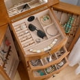 thumbnail image 4 of Hives and Honey Florence Standing Brown Wood Jewelry Armoire - Walnut, 4 of 8