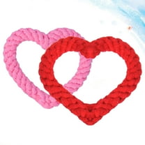 MUSEYA 1 Pair of Heart Shaped Squeaky Toy Squeaky Toys for Dogs Plastic Bite Resistant for Valentine Day