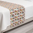 thumbnail image 2 of Skull Bed Runner, Lilies Tropical Flower Blooms Leaves on Skull with Watercolor Painting Effect, Decorative Accent Bedding Scarf for Hotels Homes and Guestrooms, Twin, Pink Orange Green, by Ambesonne, 2 of 2