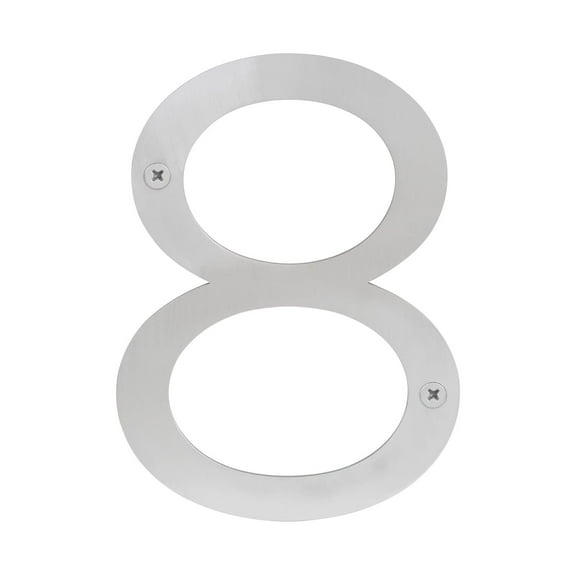 Sure-Loc Hnss6-8 6" Tall Address House Number '8' - Satin Stainless