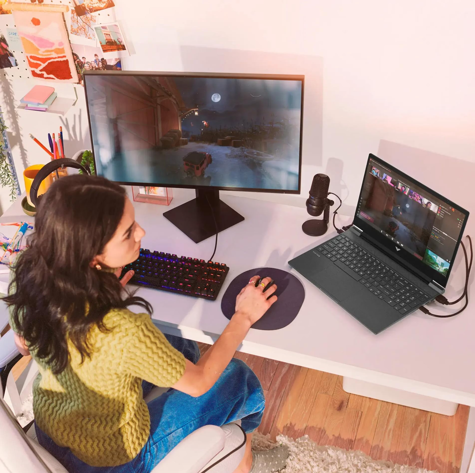 HP Victus 15.6" FHD 144Hz Gaming Laptop, AMD Ryzen 5-7535HS, AMD Radeon RX 6550M (Beats RTX 2050), Backlit Keyboard, Windows 11 Home, w/Cloth (16GB RAM |512GB PCIe SSD)