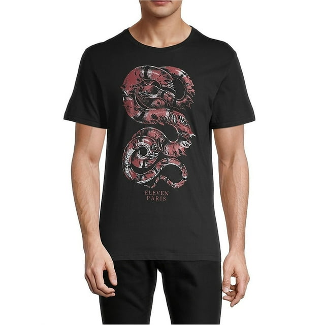 Elevenparis Hombre Twisted Snake Graphic T-Shirt negro XL